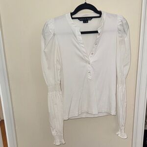 Veronica Beard Cream Effy Top